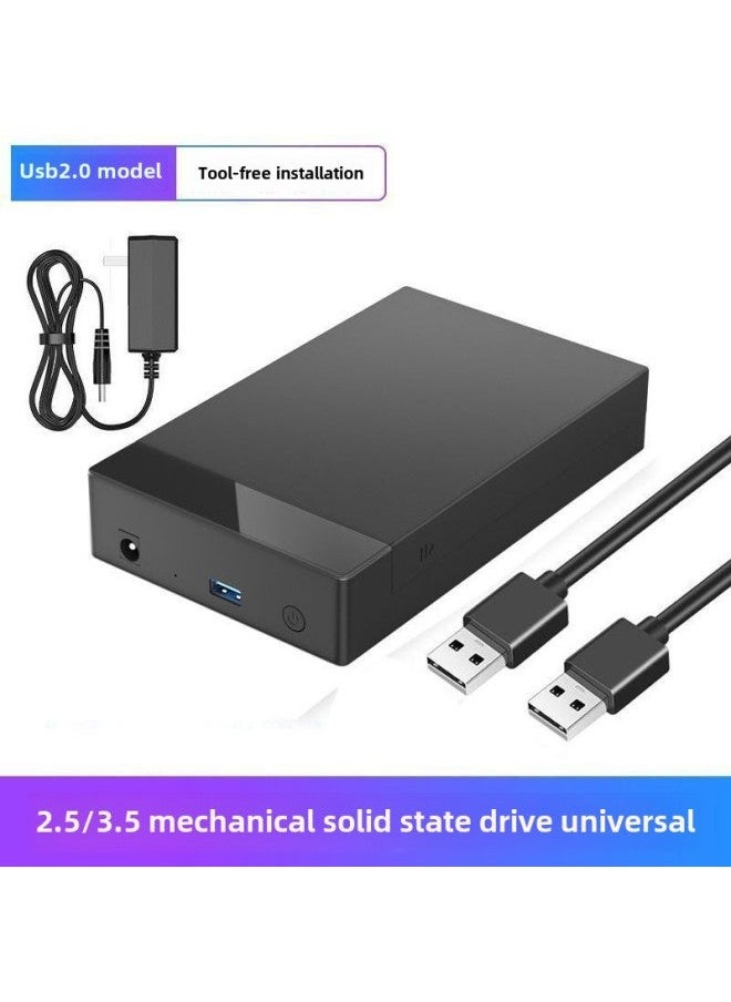 Generic 3.5 Inch Hard Disk Box Mobile External Reader Serial Port SSD Solid State Mechanical Universal SATA To USB3.0-Color:2.5/ 3.5inch Drive -additional Type-c Phone Adapter  - Image 1
