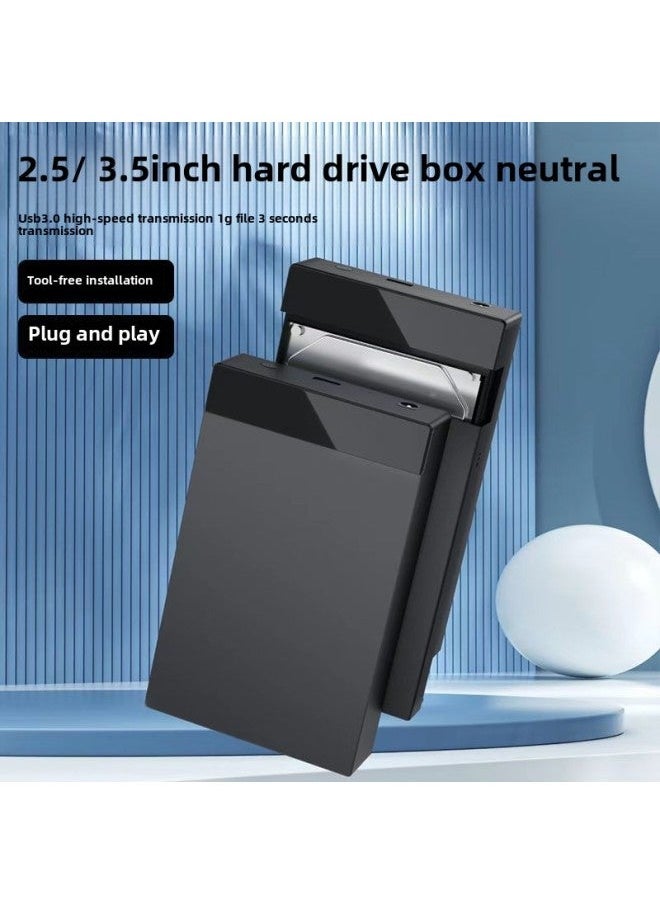 Generic 3.5 Inch Hard Disk Box Mobile External Reader Serial Port SSD Solid State Mechanical Universal SATA To USB3.0-Color:2.5/ 3.5inch Drive -additional Type-c Phone Adapter  - Image 3