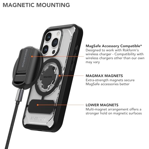 Rokform iPhone 15 Pro Case, Crystal Series Magnetic Clear Case for iPhone 15 Pro with RokLock Twist Closure, Slim Drop Tested Armor (Clear) - Image 5