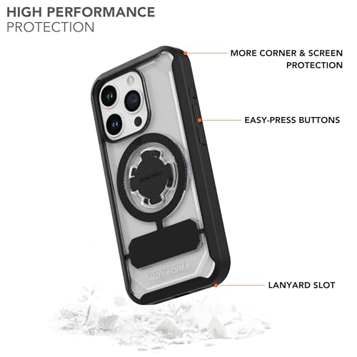 Rokform iPhone 15 Pro Case, Crystal Series Magnetic Clear Case for iPhone 15 Pro with RokLock Twist Closure, Slim Drop Tested Armor (Clear) - Image 3