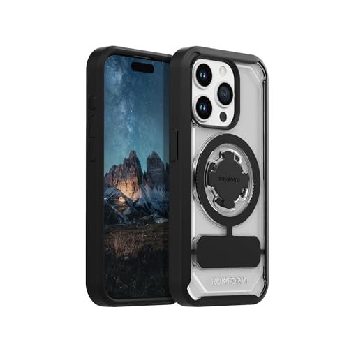 Rokform iPhone 15 Pro Case, Crystal Series Magnetic Clear Case for iPhone 15 Pro with RokLock Twist Closure, Slim Drop Tested Armor (Clear) - Image 1