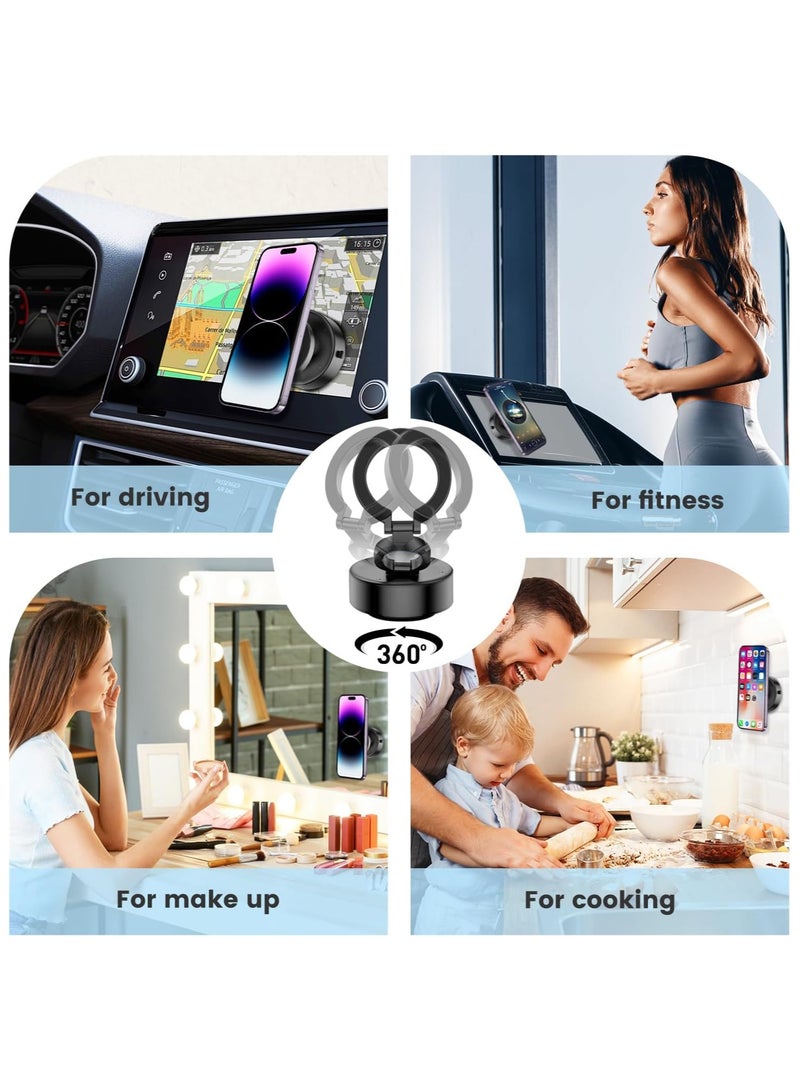 GUDOO 360° Stretchable Electric Vacuum Magnetic Suction Phone Mount, HandsFree Magnetic Car Phone Holder, Double-Sided Phone Holder Compatible with Car Dashboard Installation, Smooth Surface - Image 5