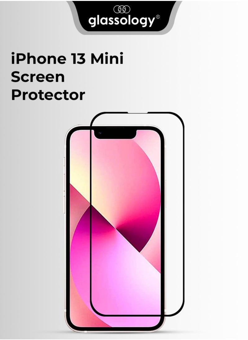 glassology iPhone 13 Mini Screen Protector (5.4 inches) 5D Tempered Glass Clear 9H Hardness, Bubble Free Anti-Scratch  - Image 1