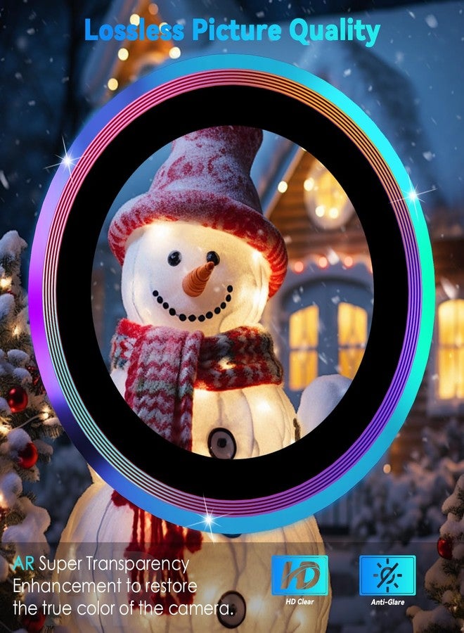 CloudValley for Samsung Galaxy S25 Camera Lens Protector, 9H Tempered Glass + Aluminum Alloy Metal Individual Lens Protective Ring, [1 Second Installaion] Ultra-HD Tempered Glass Cover,Colorful - Image 3