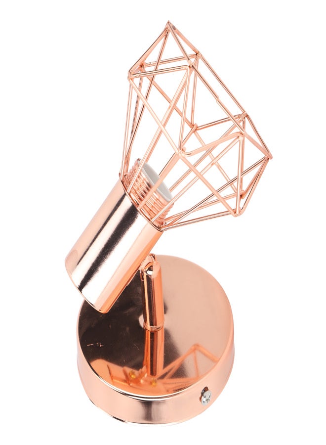 Swing Arm Wall Lamp 350 Degree Rotary Cage Shade Iron E14 Wall Lamp Holder for Rose Gold 85‑265V - Image 3