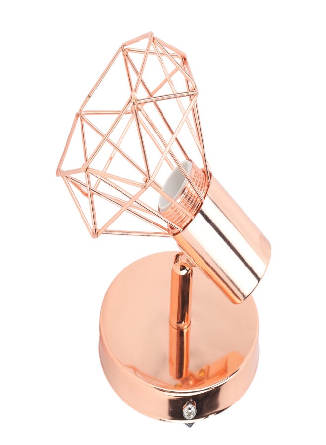 Swing Arm Wall Lamp 350 Degree Rotary Cage Shade Iron E14 Wall Lamp Holder for Rose Gold 85‑265V - Image 4