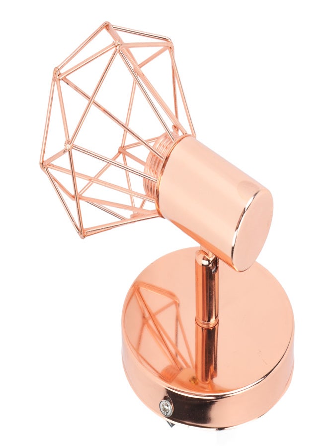 Swing Arm Wall Lamp 350 Degree Rotary Cage Shade Iron E14 Wall Lamp Holder for Rose Gold 85‑265V - Image 5