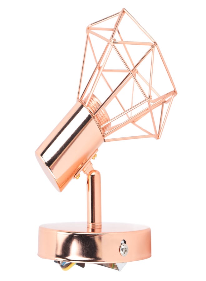 Swing Arm Wall Lamp 350 Degree Rotary Cage Shade Iron E14 Wall Lamp Holder for Rose Gold 85‑265V - Image 2