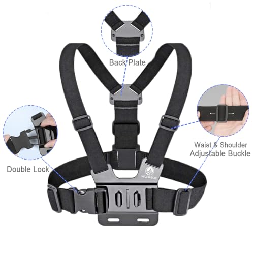 WLPREOE Phone Chest Mount Head Strap Accessories - Vlogging Kit for iPhone,POV Phone Holder Compatible With iPhone 17 Pro Max Plus 16 15 14 - Hands Free Body Camera Mount for Immersive Fishing Video Recording - Image 3