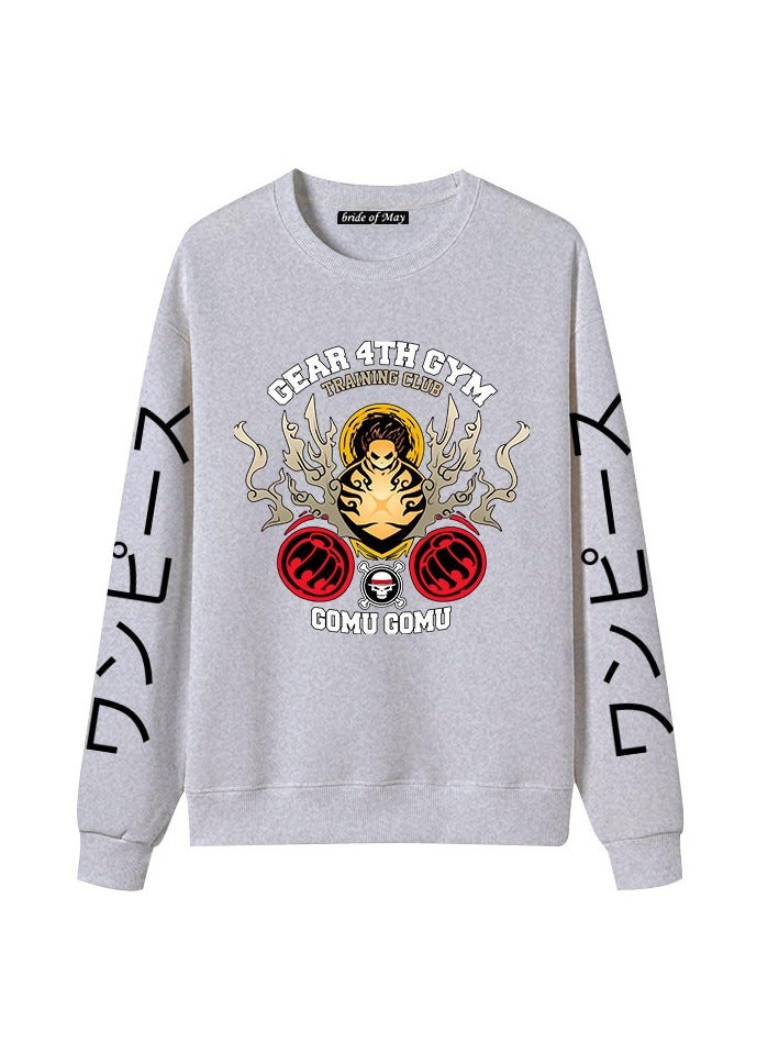 KUYING New One Piece Printed Casual Round Neck Hoodie  - Image 1