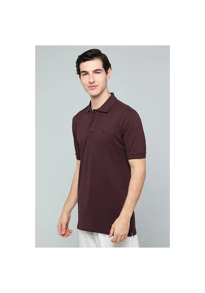 R&b Solid Polo T-Shirt with Short Sleeves