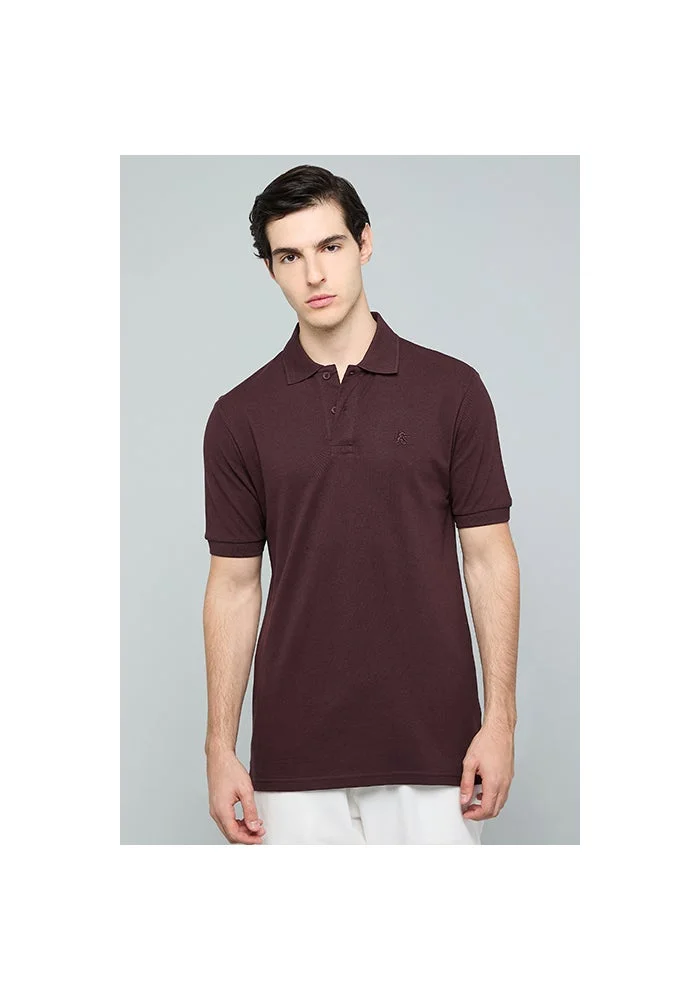 R&b Solid Polo T-Shirt with Short Sleeves