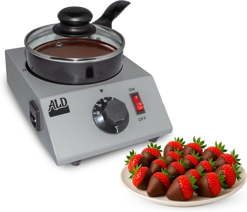 ALDKitchen جهاز إذابة الشوكولاتة – سخان شوكولاتة كهربائي مع تحكم في درجة الحرارة، من الفولاذ المقاوم للصدأ، 110 فولت، درجة تجارية، سهل الاستخدام للحلويات، الخبز، وصنع الحلويات (1.2 كجم) - Image 1