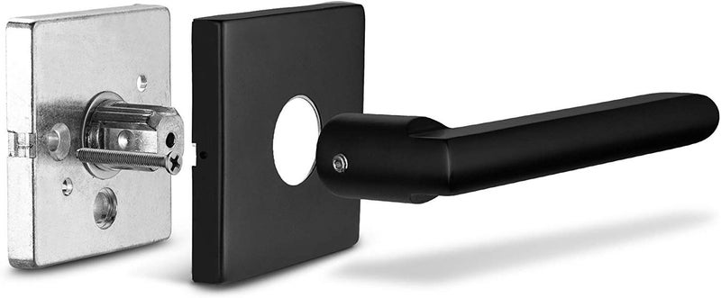 Berlin Modisch HandleSet Front Door Entry Handle and Deadbolt Lock Set Slim Square Single Cylinder Deadbolt and Lever Reversible for Right & Left Sided Doors Heavy Duty – Oil Rubbed Bronze - Image 5