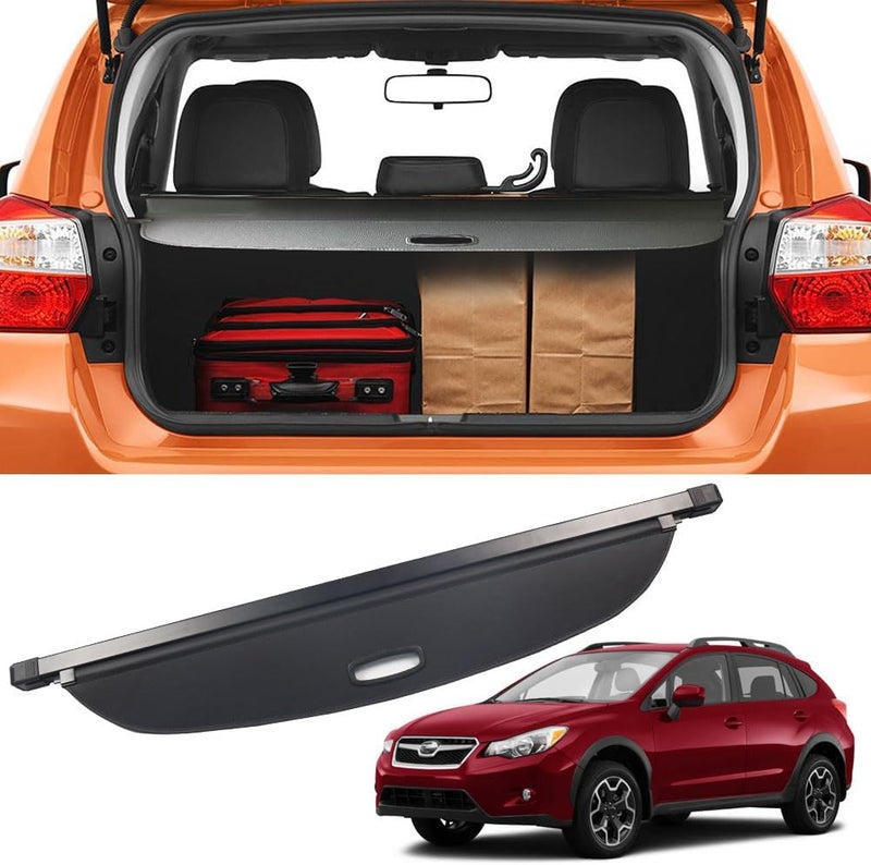 Marretoo Retractable Cargo Cover for 2014-2016 Subaru Impreza & 2013-2017 Crosstrek XV - Black Trunk Cover Accessories - Image 1