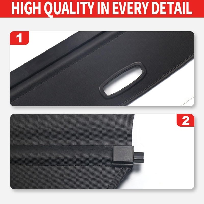 Marretoo Retractable Cargo Cover for 2014-2016 Subaru Impreza & 2013-2017 Crosstrek XV - Black Trunk Cover Accessories - Image 4