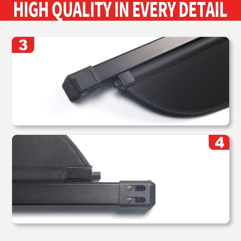 Marretoo Retractable Cargo Cover for 2014-2016 Subaru Impreza & 2013-2017 Crosstrek XV - Black Trunk Cover Accessories - Image 5