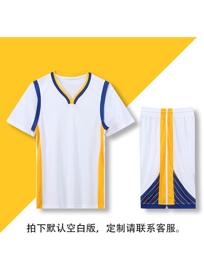 Short-sleeved Basketball Uniform Suit Men's And Women's Fake Two-piece Jersey Printing Compeion Sports Loose Training Team Uniform Trend