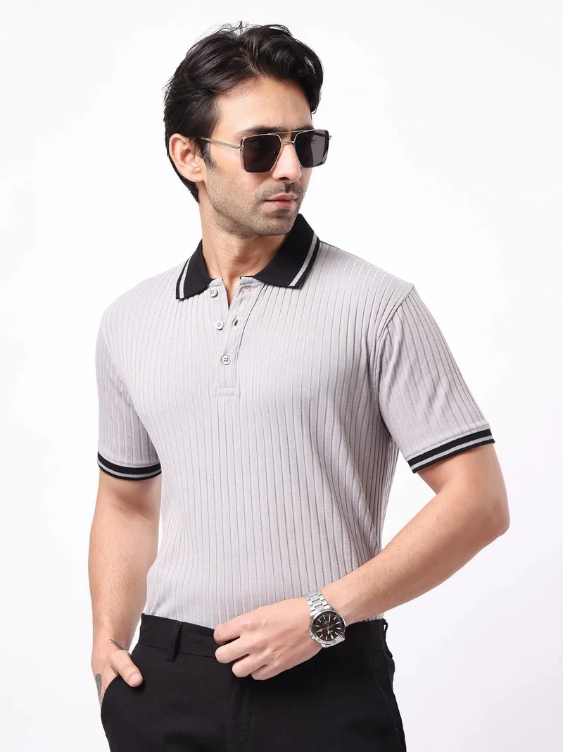 Maniac  Maniac Mens Stain Flora Embroidery Half Slevee Blue Linen Shirt for Men | Best Price UAE
