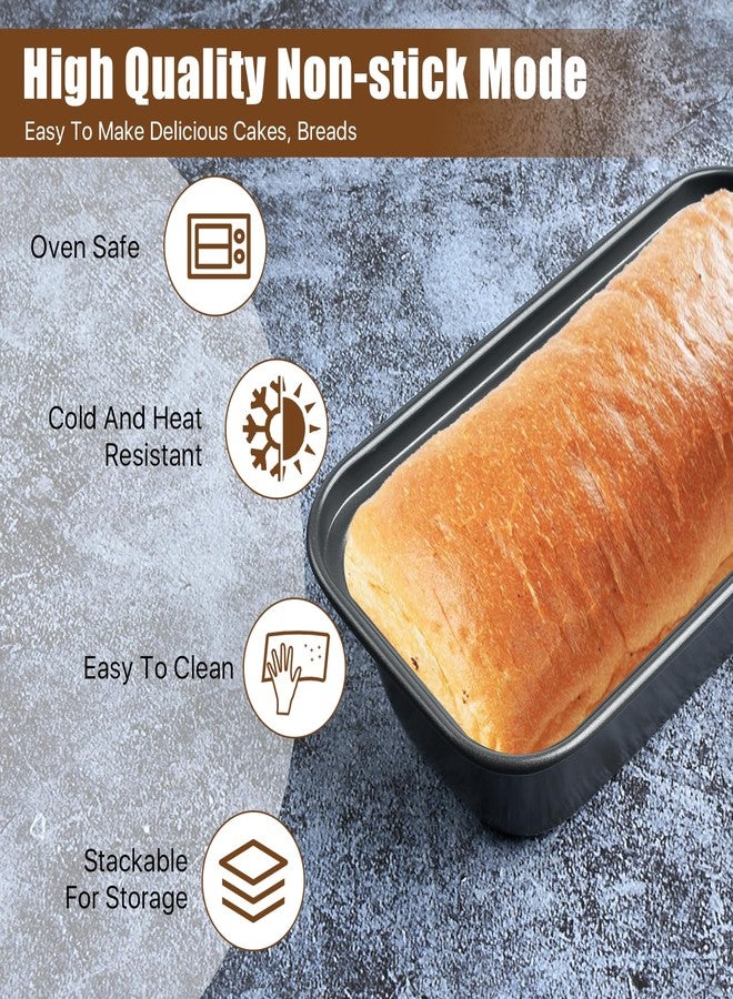 Lainballow 12 Pcs Mini Loaf Pan, Carbon Steel Bread Baking Pans, Nonstick Baking Pans, Tiny Banana Bread Pan for Baking Bread, Meatloaf, Brownies, Pound Cakes (Dark Grey, 6.1 x 3.3 x 1.8 Inches) - Image 4