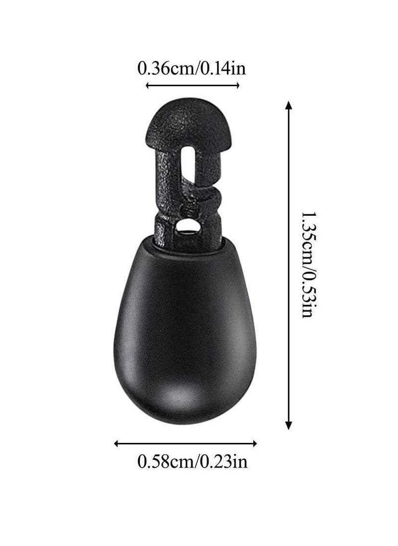 Excefore 30 Pcs Fishing Beads Black Quick Change Connector Fishing Accessories 0.35inch for Hook links Fishing Line NC044  - Image 4