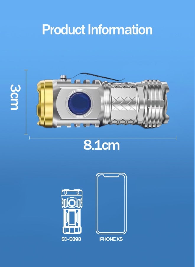 thumb mini super powerful flashlight(silver) - Image 3