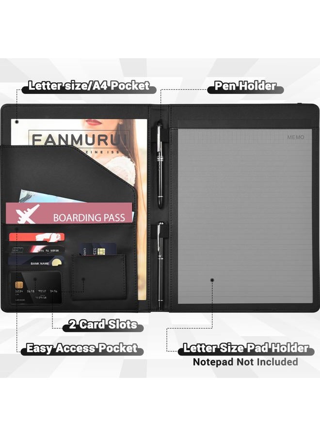 Pacific Mailer Padfolio with Clipboard Clipboard Notebook Resume Portfolio Folder Legal Document Organizer Legal Pad Holder for Interview School Business Office Conference - Image 2
