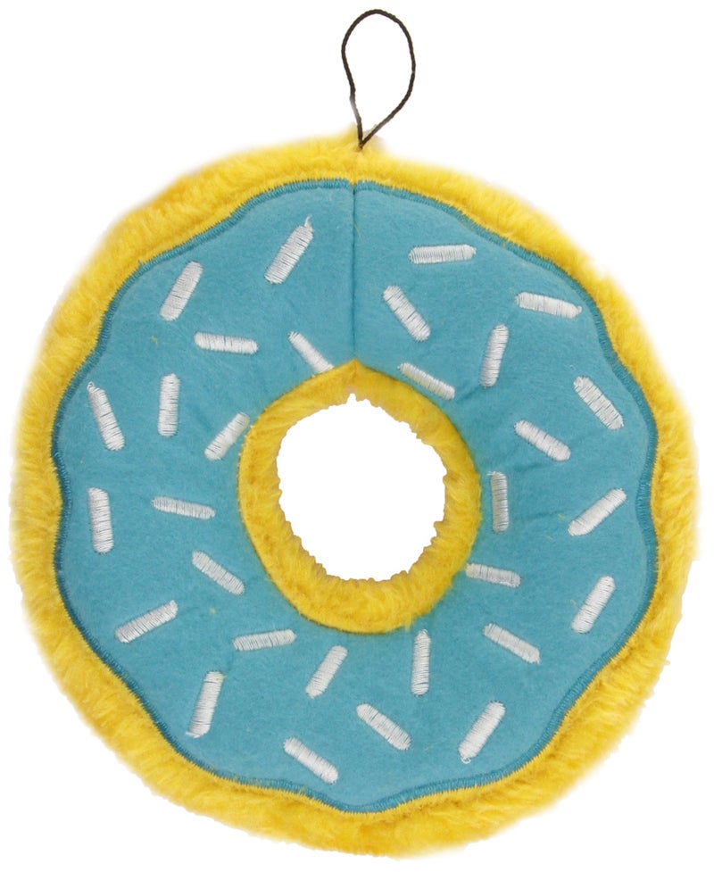 ZippyPaws Donutz No Stuffing Dog Toys to Keep Them Busy for Small and Medium Dogs Squeaky Pet Toy for Boredom Unstuffed Chew Toy Soft Plush Puppy Products Funny Food Toy Blueberry Donut - Image 2