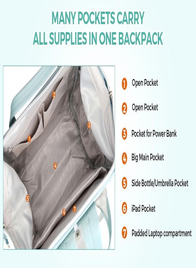 Himawari Laptop Backpack Travel Backpack With USB Charging Port Large Diaper Bag Doctor Bag School Backpack for Women&Men (Himawari Travel Backpack 15.6 Inch Laptop(1881-SL) - Image 5