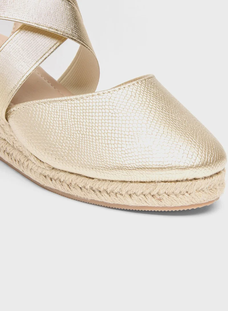 شو اكسبرس Multi Strap Wedge Sandals