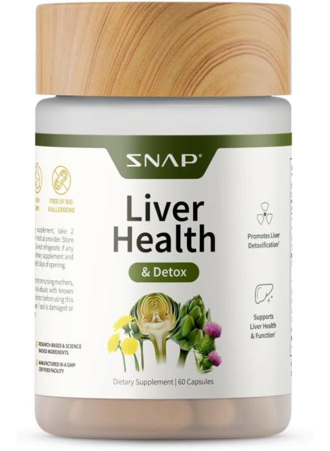 SNAP SUPPLEMENTS Liver health & detox 60 Capsules - Image 1