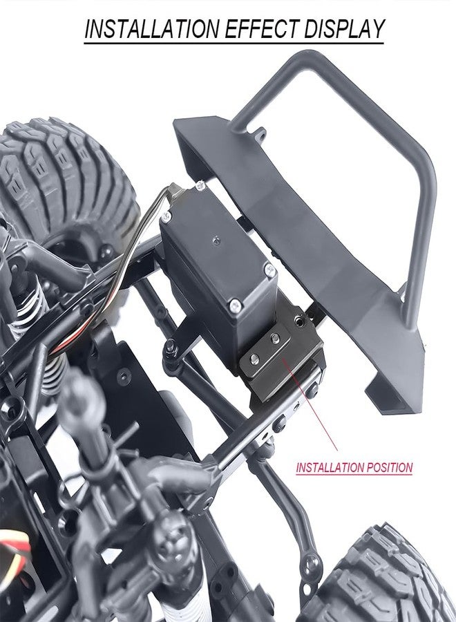 MOHERO Alloy Metal Front Bumper Mount for 1/10 AXIAL SCX10 II 90046 RC Crawler Car (Black) - Image 5