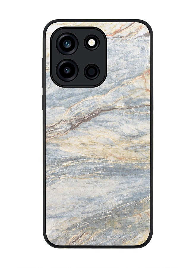 Stylizedd Rugged Case for OnePlus Nord 6 / Turbo 6- Slim Fit Hybrid Rubber Cover Marble Print Grey Classic