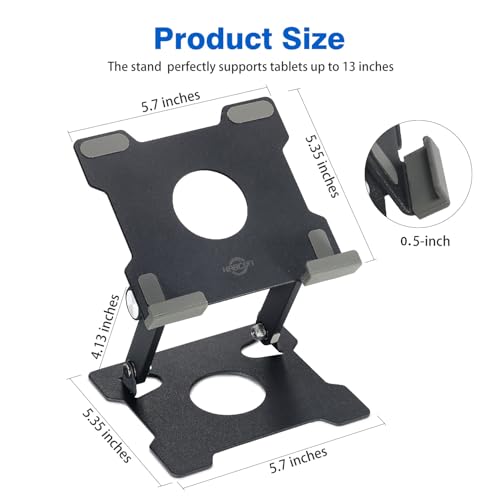 KABCON Tablet Stand,Tablet Holder for iPad,Adjustable Portable Multi Angle Desktop Stand Compatible with iPad Pro 9.7 10.5 12.9 Air Mini 1-4,Galaxy Tabs,Surface Pro Tablets,Kindle,E-Reader,Nexus - Image 3