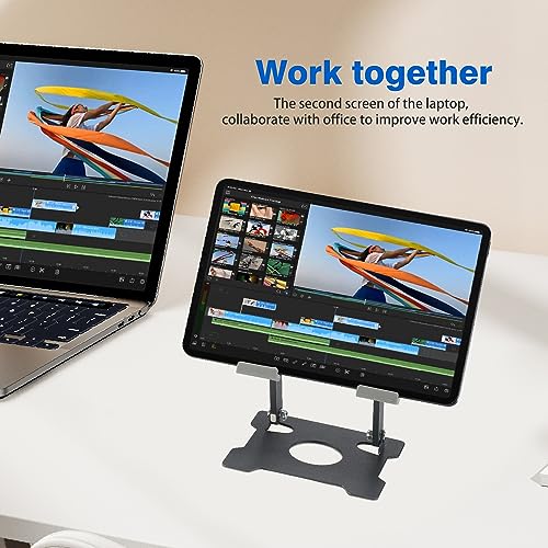 KABCON Tablet Stand,Tablet Holder for iPad,Adjustable Portable Multi Angle Desktop Stand Compatible with iPad Pro 9.7 10.5 12.9 Air Mini 1-4,Galaxy Tabs,Surface Pro Tablets,Kindle,E-Reader,Nexus - Image 4