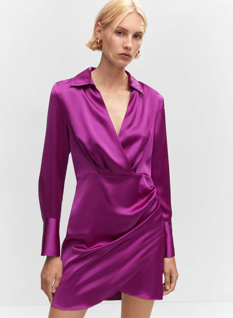 MANGO Wrap Detail Dress