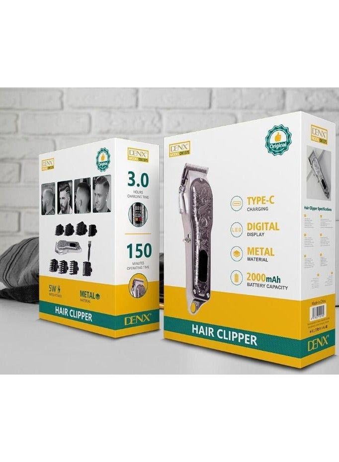 DENX DX1375 Professional Hair Clipper with Digital Display, Metal Body & 2000mAh Battery - Image 2