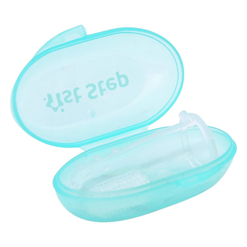 1st Step Silicone Finger Brush Pack of 2 (Mint Green) - Image 2