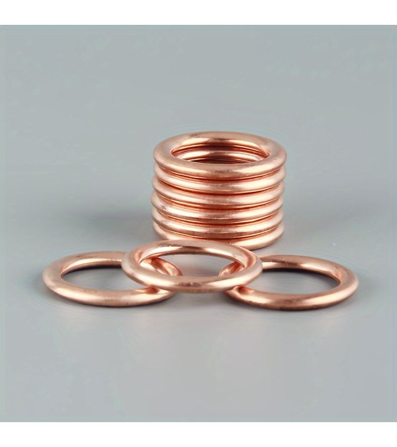 12 Pcs Aluminum M14 Oil Drain Plug Crush Washers Seal Ring Replacement - Image 5