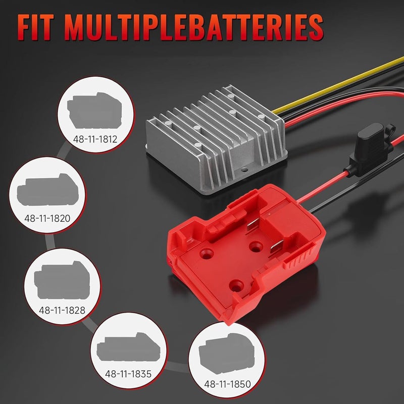 FTVOGUE DC18V to DC12V Voltage Reducing Converter, ABS Aluminum, Step Down Module 60W for Power Tools LED Lights Robotics Projects - Image 2