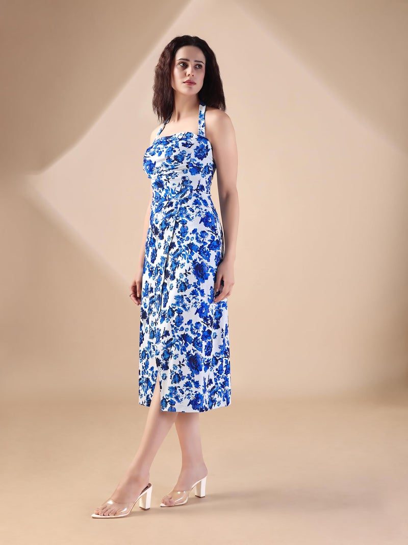 PURVAJA Women’s A-Line Midi Dress (Wini-211-XXL_Blue) - Image 2