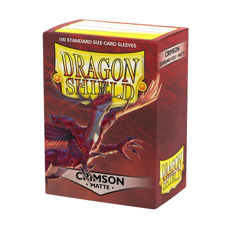 Dragon Shield Standard Size Card Matte Sleeves 100 CT Smooth Tough Premium TCG Sleeves Compatible with Pokemon Flesh Blood One Piece Magic The Gathering Crimson Matte - Image 2
