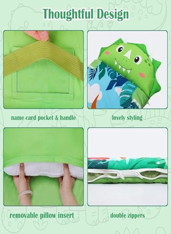 Decalsweet Kids Sleeping Bag Thick Cute Slumber Bag for Kids 2 in 1 Animal Toddler Nap Mat for Boys and Girls Portable Soft Cozy School Mat for Daycare Preschool Kindergarten - Image 4