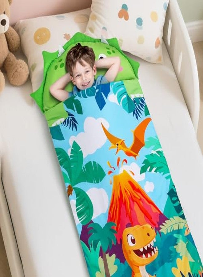 Decalsweet Kids Sleeping Bag Thick Cute Slumber Bag for Kids 2 in 1 Animal Toddler Nap Mat for Boys and Girls Portable Soft Cozy School Mat for Daycare Preschool Kindergarten - Image 5