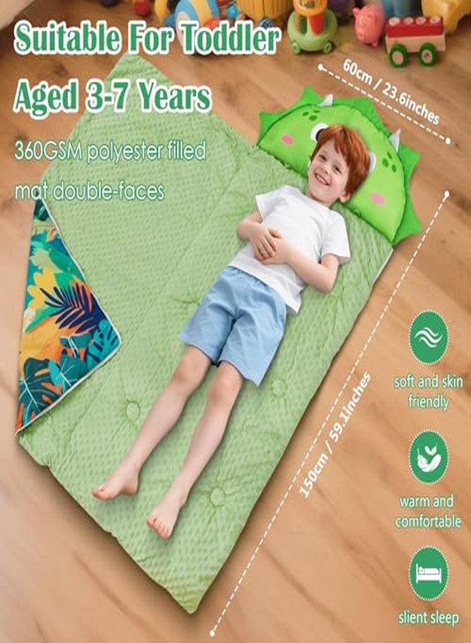 Decalsweet Kids Sleeping Bag Thick Cute Slumber Bag for Kids 2 in 1 Animal Toddler Nap Mat for Boys and Girls Portable Soft Cozy School Mat for Daycare Preschool Kindergarten - Image 3