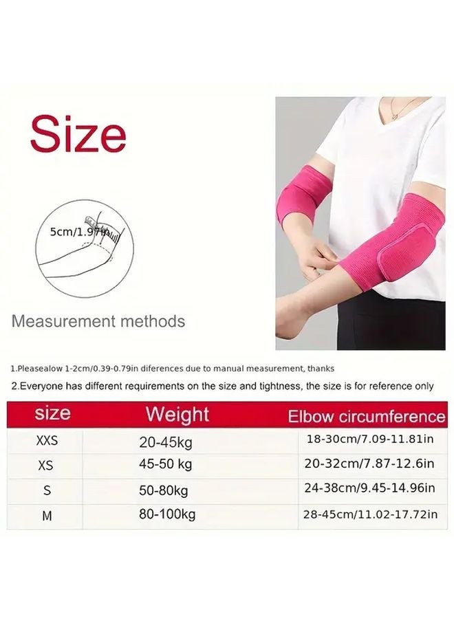 Black XXS Elastic Elbow Pads Support Brace For Sports Fitness Tennis Basketball - Image 5