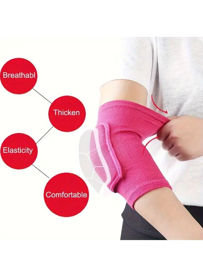 Black XXS Elastic Elbow Pads Support Brace For Sports Fitness Tennis Basketball - Image 3