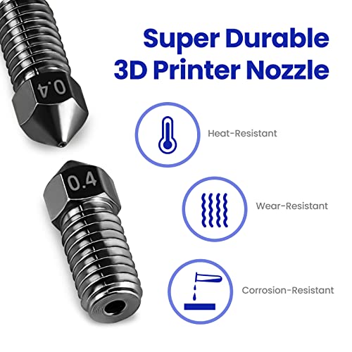 Park Sung 3D Printer Nozzles 0.4mm M5/M5C Nozzle,Park Sung Nozzles with High Temperature Resistance Upgraded Hardened Steel Nozzle Fully Fit for AnkerMake M5/M5C 3D Printer Ender 3 V2 Ender 3/3 pro (4PCS) - Image 4