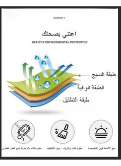 عربست ستائر دوارة للنوافذ ستائر دوارة بتصميم ثلاثي الأبعاد ستائر دوارة للحماية من الأشعة فوق البنفسجية، لغرف النوم وغرفة المعيشة والمكتب والمنزل 200 × 200 سم  - Image 2