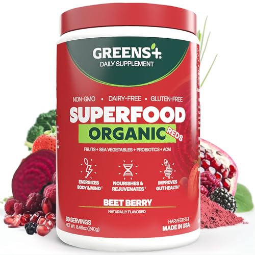 Greens+ Greens Organic Reds Superfood Powder Antioxidant Polyphenol Blend for Morning Kick Energy Vitality Boost Nutrition Vibrant Health Vegan SoyDairyGluten Free846oz - Image 2